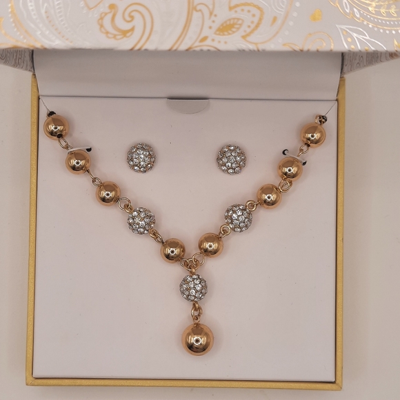 Charter Club Gold Pave and Bead 2 Piece Set - Picture 2 of 7